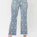  Judy Blue High Waist Star Print Cropped Straight Denim 88573