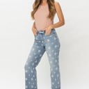  Judy Blue High Waist Star Print Cropped Straight Denim 88573