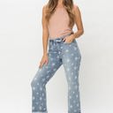  Judy Blue High Waist Star Print Cropped Straight Denim 88573