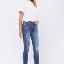  Judy Blue High Rise Destroyed Hem Skinny Denim 82206