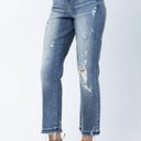  Judy Blue High Waist Release Hem Ankle Straight Denim 82436 - Plus