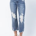  Judy Blue High Waist Release Hem Ankle Straight Denim 82434