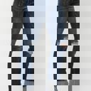  Judy Blue Mid Rise 4" Cuff Minimal Destroy Straight Denim 82421 - Plus