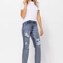  Judy Blue High Rise Destroyed Boyfriend Denim 82284 - Plus