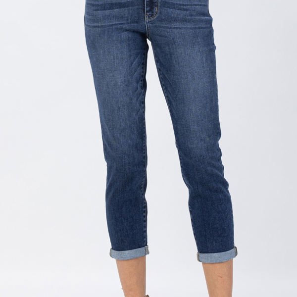 Judy Blue High Rise Cuffed Crop Slim Denim 82390