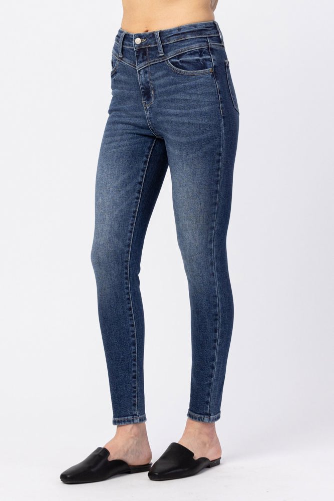 Judy Blue High Rise Front Yoke Skinny Denim 88364 - Plus