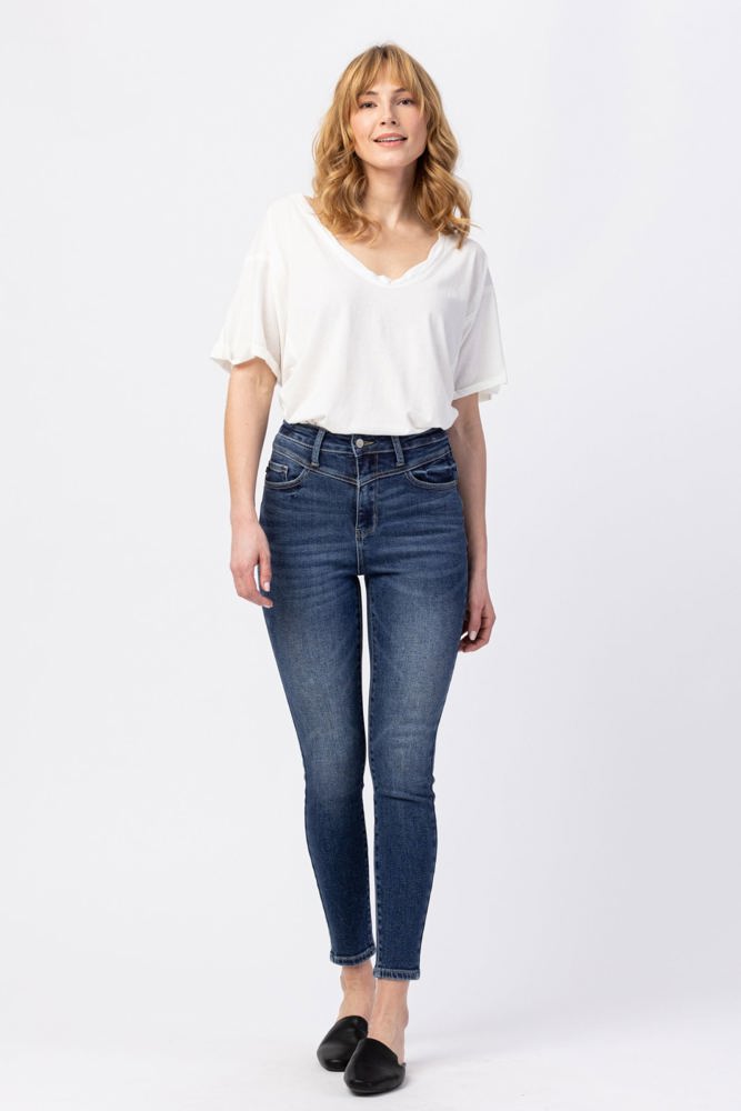 Judy Blue High Rise Front Yoke Skinny Denim 88364 - Plus