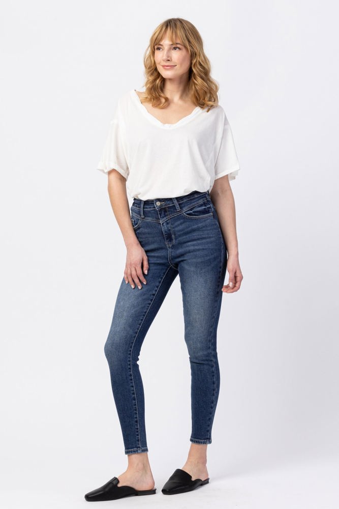 Judy Blue High Rise Front Yoke Skinny Denim 88364 - Plus