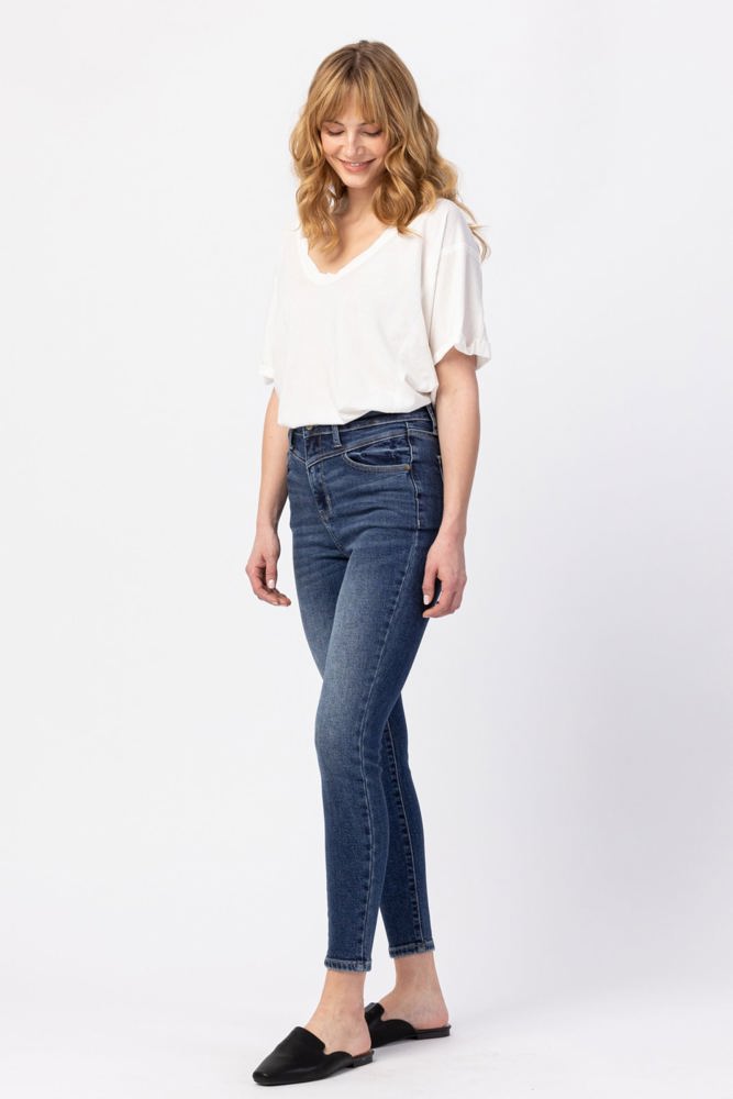 Judy Blue High Rise Front Yoke Skinny Denim 88364 - Plus