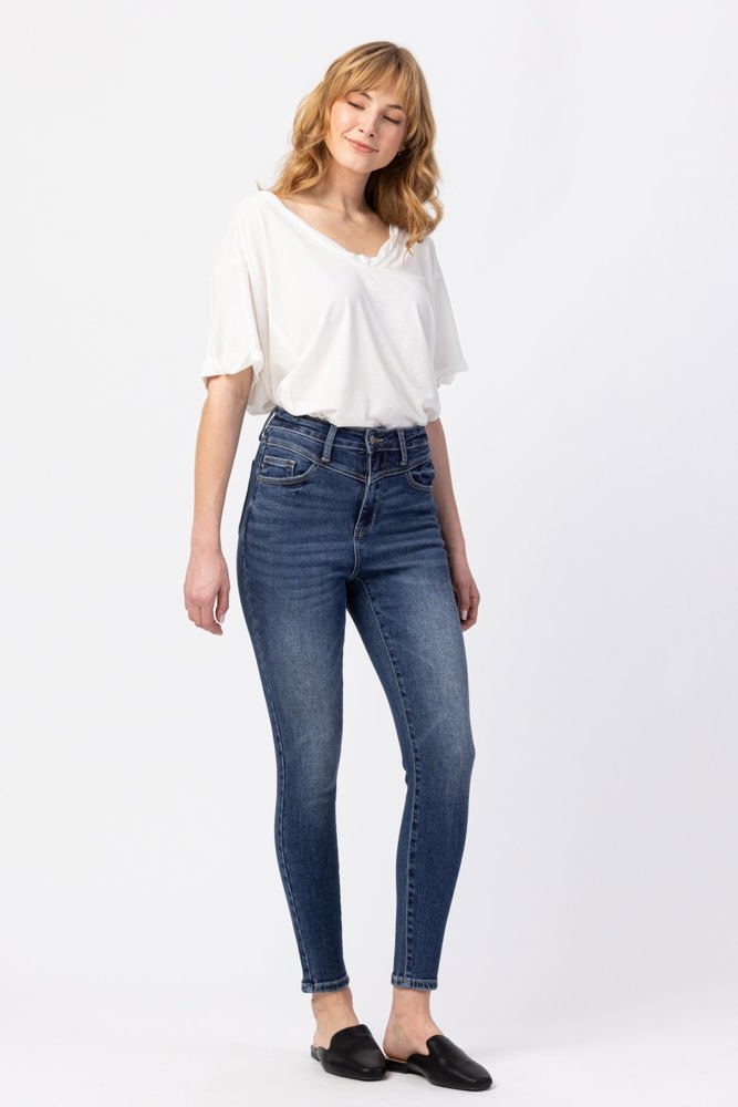 Judy Blue High Rise Front Yoke Skinny Denim 88364 - Plus