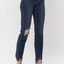  Judy Blue Mid Rise Chopped Hem Relaxed Denim 82446 - Plus