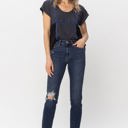  Judy Blue Mid Rise Chopped Hem Relaxed Denim 82446 - Plus