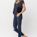  Judy Blue Mid Rise Chopped Hem Relaxed Denim 82446 - Plus