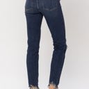  Judy Blue Mid Rise Chopped Hem Relaxed Denim 82446