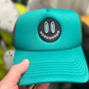  2 Fly Turquoise Glam Grin Ponytail Mesh Trucker Hat