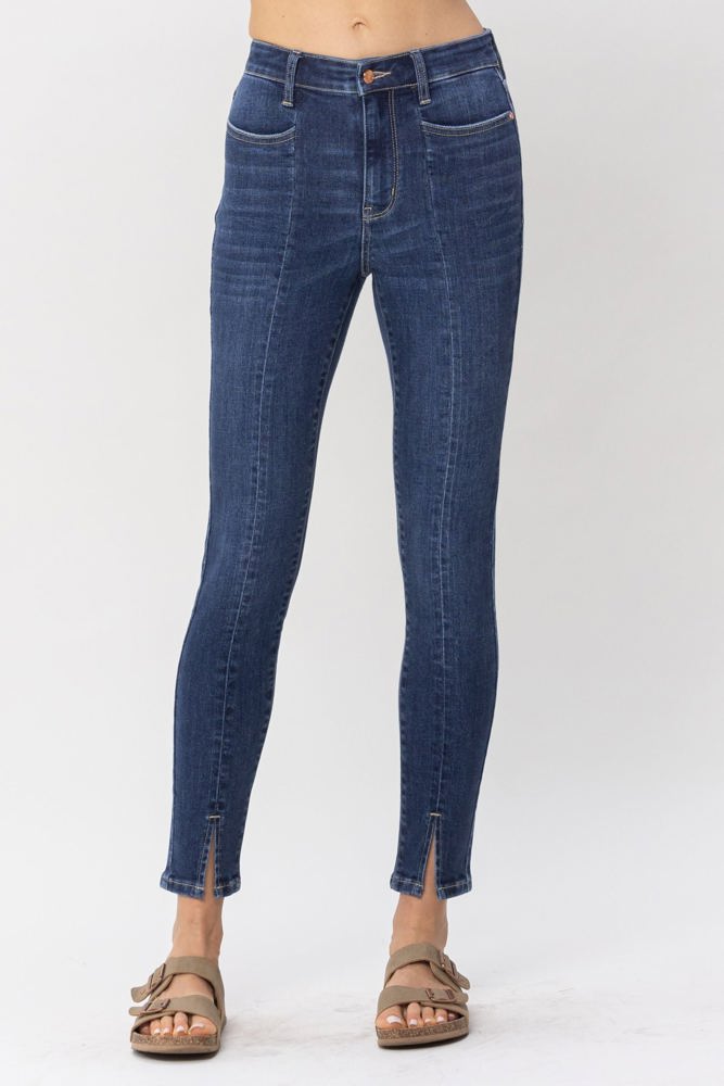 Judy Blue High Waist Front Inseam & Slit Skinny Denim 82494