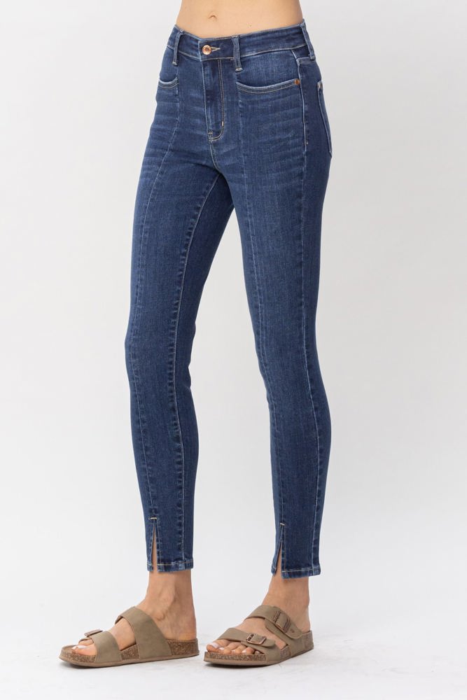 Judy Blue High Waist Front Inseam & Slit Skinny Denim 82494 - Plus