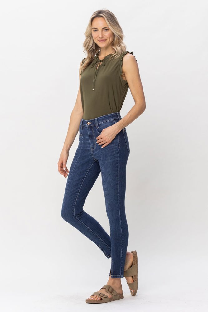 Judy Blue High Waist Front Inseam & Slit Skinny Denim 82494 - Plus