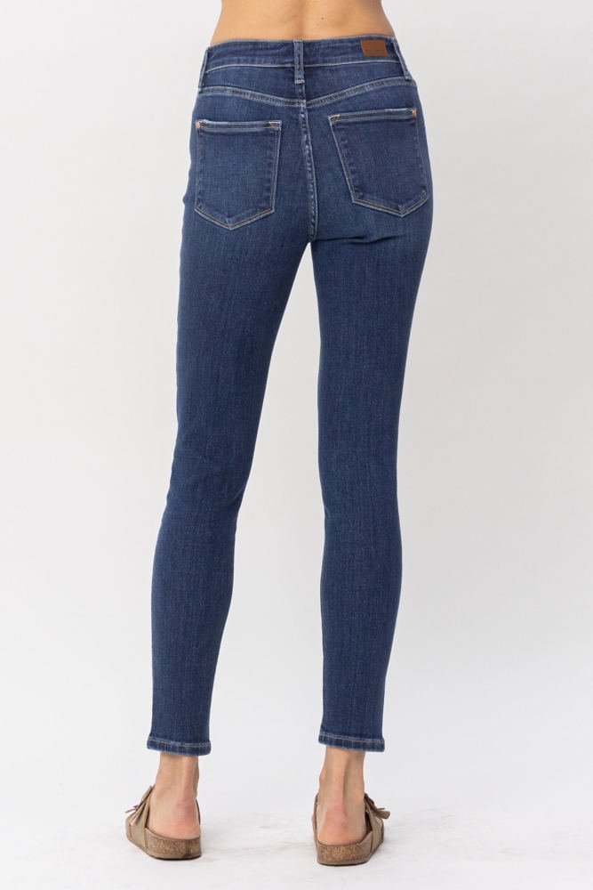 Judy Blue High Waist Front Inseam & Slit Skinny Denim 82494