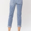  Judy Blue Mid Rise Double Cuff Destroyed Boyfriend Denim 82458 - Plus