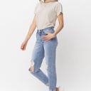  Judy Blue Mid Rise Double Cuff Destroyed Boyfriend Denim 82458 - Plus