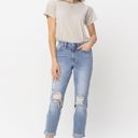  Judy Blue Mid Rise Double Cuff Destroyed Boyfriend Denim 82458 - Plus