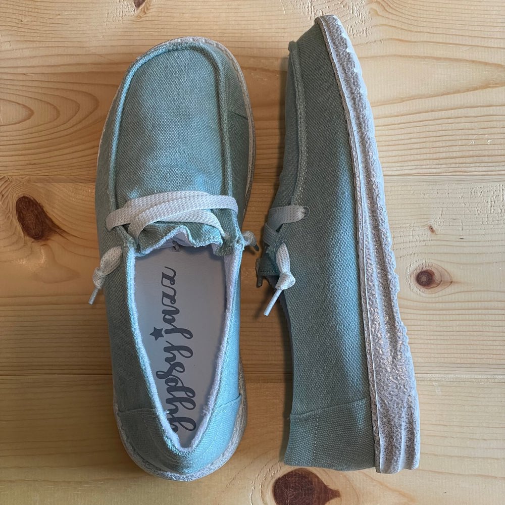 Gypsy Jazz "Flash" Turquoise Slip-on Shoes