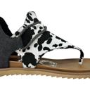  Very G "Angelika 2" Black & White Cow Sandal