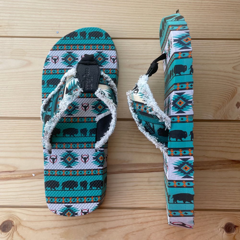 Gypsy Jazz "Tallulah 2" Teal Flip Flop