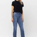  Judy Blue High Waist Fray Slit Release Hem Straight Denim 82453 - Plus