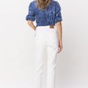  Judy Blue High Waist White Double Cuff Boyfriend Denim 88675