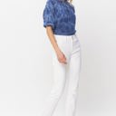  Judy Blue High Waist White Double Cuff Boyfriend Denim 88675