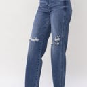  Judy Blue High Waist W/ Knee Destroy Straight Denim 82498 - Plus