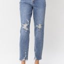  Judy Blue High Waist Button Fly Destroyed Boyfriend Denim 82462