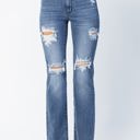  Judy Blue Mid Rise Destroyed Straight Denim 82425