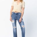  Judy Blue Mid Rise Destroyed Straight Denim 82425