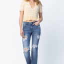  Judy Blue Mid Rise Destroyed Straight Denim 82425