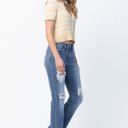  Judy Blue Mid Rise Destroyed Straight Denim 82425