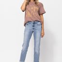  Judy Blue Mid Rise Bleach Wash Boyfriend Denim 82335