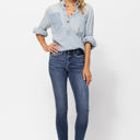  Judy Blue Mid Rise Handsand Skinny Denim 82252 - Plus