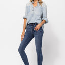  Judy Blue Mid Rise Handsand Skinny Denim 82252