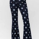  Judy Blue High Waist All Over Star Print Rinse Wash Flare Denim Jeans 88662