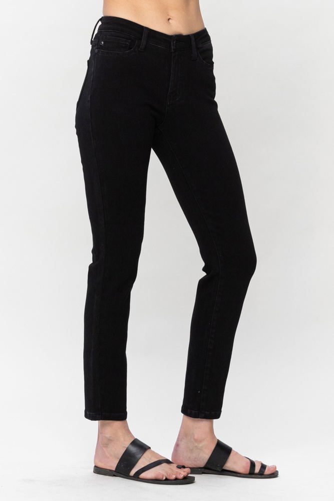 Judy Blue Mid-Rise Black Slim Denim 88756 - Plus