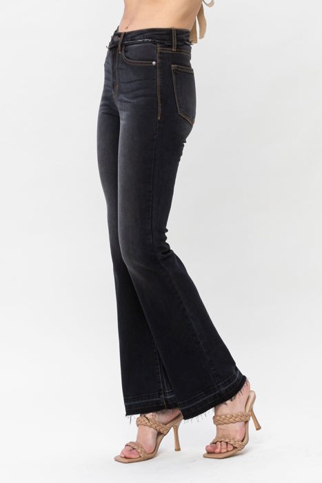 Judy Blue High Waist Released Hem Slim Bootcut Denim Jeans 82535