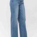  Judy Blue High Waist Raw Hem Trouser Wide Leg Denim 88685 - Plus