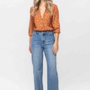  Judy Blue High Waist Raw Hem Trouser Wide Leg Denim 88685 - Plus