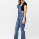  Judy Blue High Waist Tummy Control Top Flare Overall Denim 88614