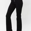  Judy Blue High Waist Black Button Fly Raw Hem Bootcut Denim 82570 - Plus