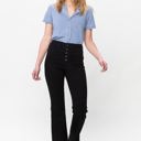  Judy Blue High Waist Black Button Fly Raw Hem Bootcut Denim 82570 - Plus