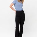  Judy Blue High Waist Black Button Fly Raw Hem Bootcut Denim 82570 - Plus